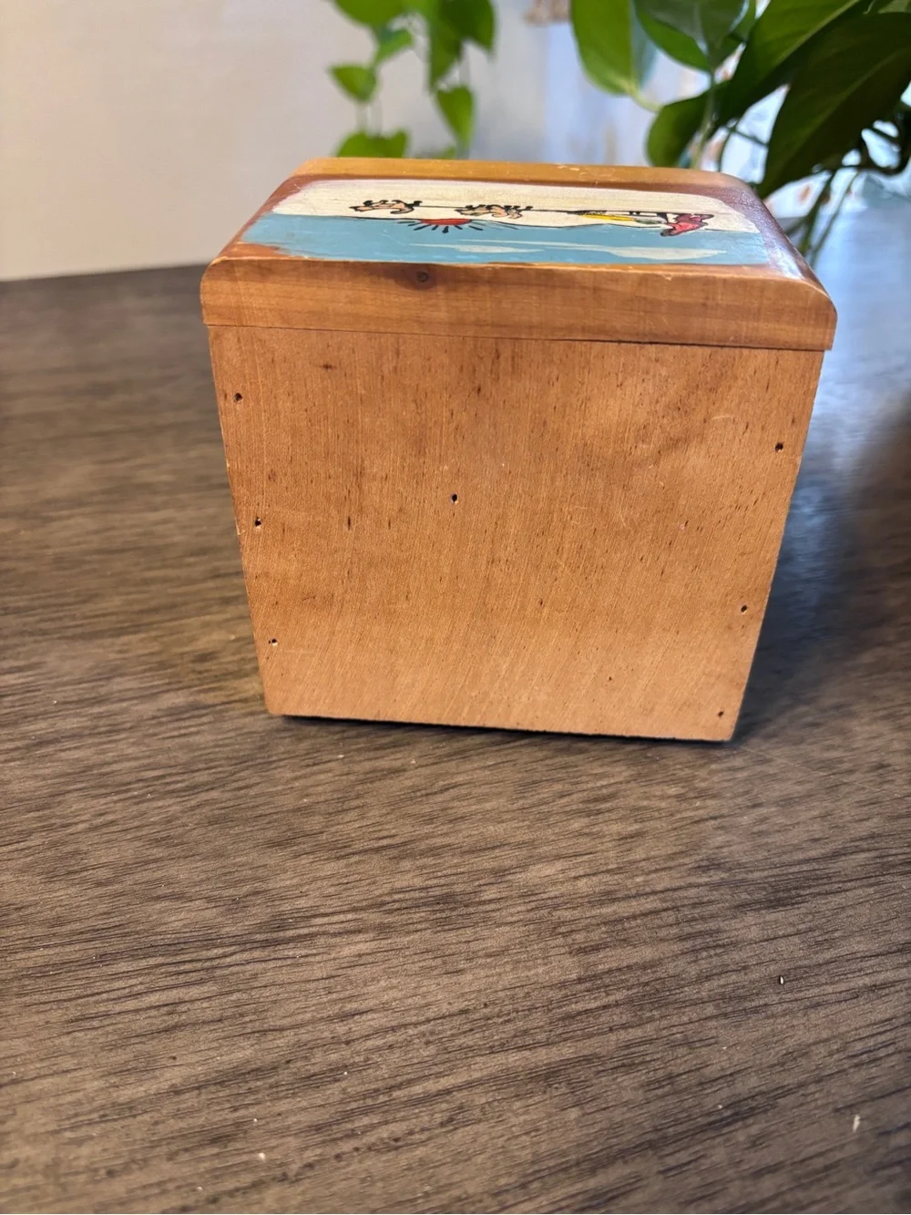Vintage Handmade Wooden 2-Drawer Jewelry/Trinket Box in Warm Brown - Picture 6 of 11